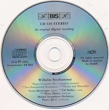 CD Paavo Järvi: Piano Concerto No. 1 In B Flat Minor. Op. 1 (Original Version) / Two Sentimental Romances, Op. 28, For Violin & Orchestra / Florez And Blanzeflor, Op. 3, For Baritone & Orchestra