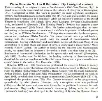 CD Paavo Järvi: Piano Concerto No. 1 In B Flat Minor. Op. 1 (Original Version) / Two Sentimental Romances, Op. 28, For Violin & Orchestra / Florez And Blanzeflor, Op. 3, For Baritone & Orchestra