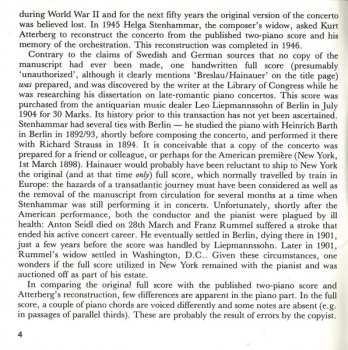 CD Paavo Järvi: Piano Concerto No. 1 In B Flat Minor. Op. 1 (Original Version) / Two Sentimental Romances, Op. 28, For Violin & Orchestra / Florez And Blanzeflor, Op. 3, For Baritone & Orchestra
