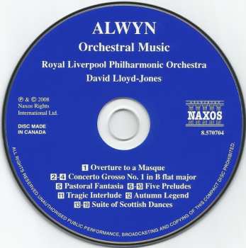 CD Royal Liverpool Philharmonic Orchestra: Orchestral Music - Concerto Grosso No. 1 / Pastoral Fantasia / Five Preludes / Autumn Legend