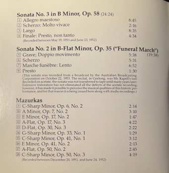 CD Frédéric Chopin: The Sonatas /  Mazurkas