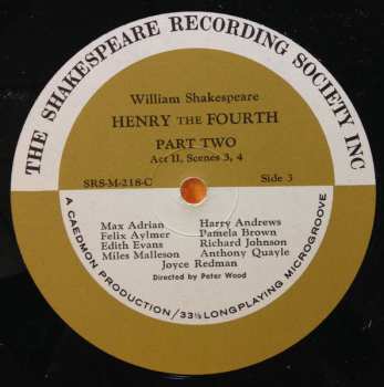 4LP/Box Set William Shakespeare: Henry The Fourth Part Two