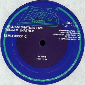 2LP William Shatner: William Shatner Live CLR