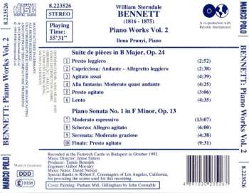 CD William Sterndale Bennett: Piano Works Vol. 2