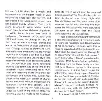 CD Willie Mabon: Willie's Blues: The Greatest Hits (1952-1957)