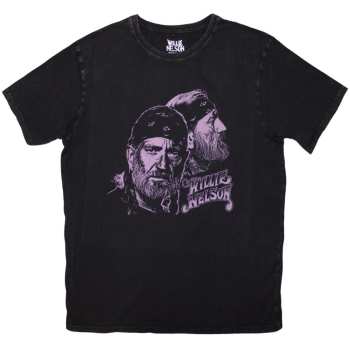 Merch Willie Nelson: Stone Wash T-shirt Purple Graphic