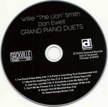 CD Willie "The Lion" Smith: Grand Piano Duets