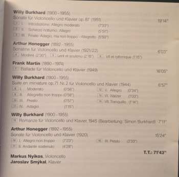 CD Arthur Honegger: Werke Für Violoncello Und Klavier