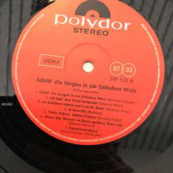 LP Willy Schneider: Schütt die Sogen in ein Gläschen Wein