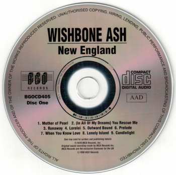 2CD Wishbone Ash: New England/Front Page News