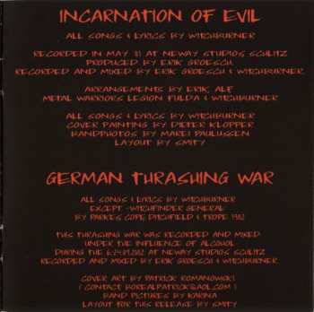 CD Witchburner: Incarnation Of Evil / German Thrashing War LTD