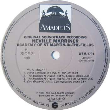 2LP Wolfgang Amadeus Mozart: Amadeus (Original Soundtrack Recording)