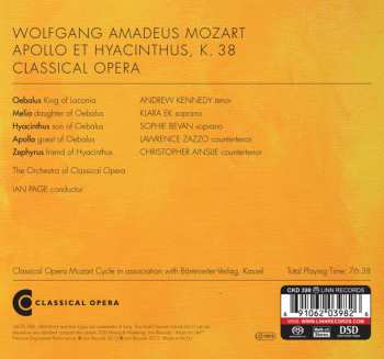 SACD Wolfgang Amadeus Mozart: Apollo Et Hyacinthus, K.38