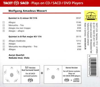 SACD Wolfgang Amadeus Mozart: Quintet In G Minor KV 516; Quintet In B Flat Major KV 174