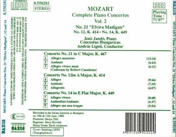 CD Wolfgang Amadeus Mozart: Complete Piano Concertos Vol. 2 - No. 21 "Elvira Madigan", No. 12, K. 414, No. 14, K. 449