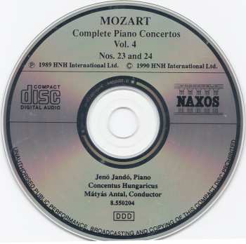 CD Wolfgang Amadeus Mozart: Complete Piano Concertos Vol. 4 - Nos. 23 & 24