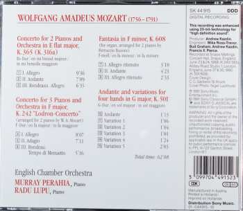 CD Wolfgang Amadeus Mozart: Concertos For Two & Three Pianos - Andante And Variations For Four Hands In C Major, K. 501 - Fantasia In F Minor, K. 608