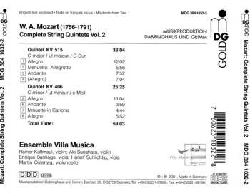 CD Wolfgang Amadeus Mozart: Complete String Quintets Vol. 2
