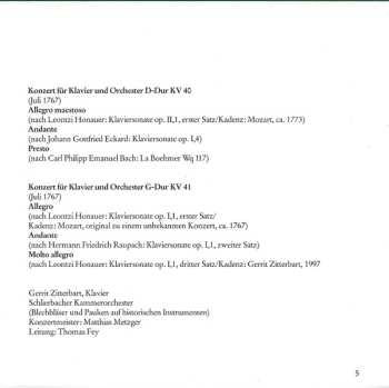 CD Wolfgang Amadeus Mozart: Piano Concertos (KV 37/39/40/41)