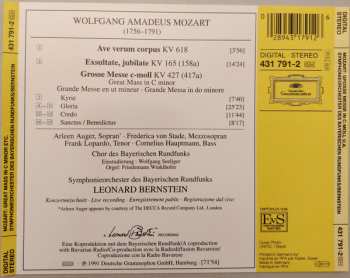 CD Wolfgang Amadeus Mozart: Grosse Messe C-Moll KV 427 (Exsultate, Jubilate KV 165 - Ave Verum Corpus KV 618)