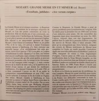 CD Wolfgang Amadeus Mozart: Grosse Messe C-Moll KV 427 (Exsultate, Jubilate KV 165 - Ave Verum Corpus KV 618)