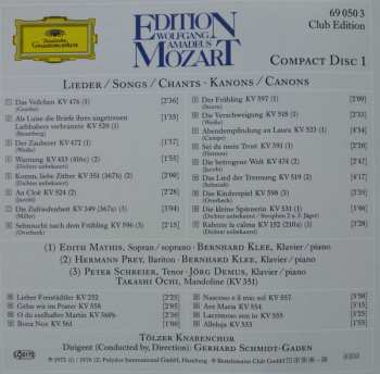 2CD/Box Set Wolfgang Amadeus Mozart: Lieder - Kanons - Arien - Songs - Canons - Arias - Chants - Canons- Airs