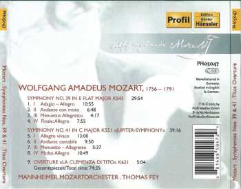 CD Wolfgang Amadeus Mozart: Symphonies Nos. 39 & 41 / Titus Overture