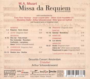 CD Wolfgang Amadeus Mozart: Missa Da Requiem