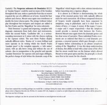 CD Wolfgang Amadeus Mozart: Missa Solemnis - Vesperae De Domenica K321 - Regina Caeli K108