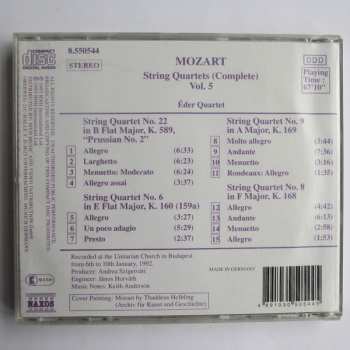 CD Wolfgang Amadeus Mozart: Mozart String Quartets (Complete) Vol. 5: K. 160 • K. 168 • K. 169 • K. 589 "Prussian No. 2"