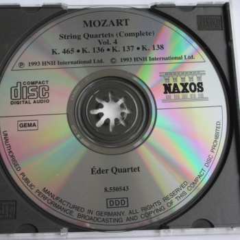 CD Wolfgang Amadeus Mozart: Mozart String Quartets (Complete) Vol. 5: K. 160 • K. 168 • K. 169 • K. 589 "Prussian No. 2"