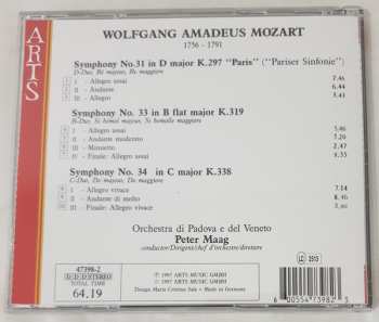 CD Wolfgang Amadeus Mozart: Symphony No.31 K297 "Paris", Symphonies Nos.33 K.319, 34 K.338 