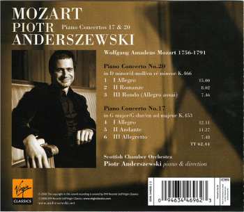 CD Wolfgang Amadeus Mozart: Piano Concertos 17 & 20