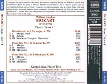CD Wolfgang Amadeus Mozart: Piano Trios K. 496 And K. 502 • Divertimento In B Flat