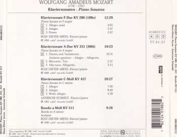CD Wolfgang Amadeus Mozart: Piano Sonatas KV 280 - KV 331 - KV 457 - Rondo KV 511
