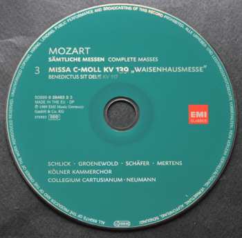 10CD/Box Set Wolfgang Amadeus Mozart: Sämtliche Messen