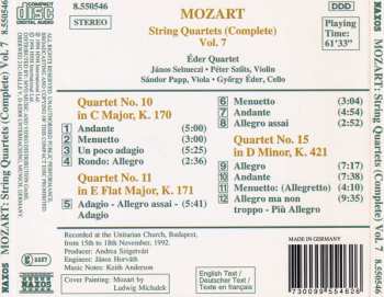 CD Wolfgang Amadeus Mozart: String Quartets (Complete) Vol. 7 - K. 170 • K. 171 • K. 421