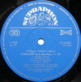 2LP The Czech Philharmonic Orchestra: Symphonies Nos· 38··41 In D Major "Prague" In E Flat Major In G Minor In C Major "Jupiter"  (2xLP)