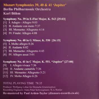 CD Berliner Philharmoniker: Symphonies Nos. 39, 40, 41 'Jupiter'