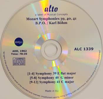 CD Berliner Philharmoniker: Symphonies Nos. 39, 40, 41 'Jupiter'