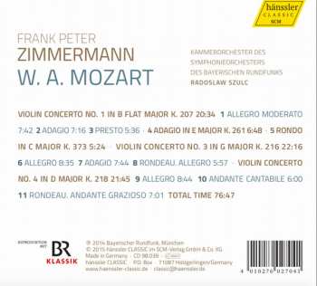CD Wolfgang Amadeus Mozart: Violin Concertos Nos 1, 3, 4
