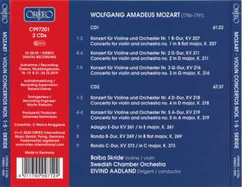 2CD Wolfgang Amadeus Mozart: Violin Concertos Nos. 1–5