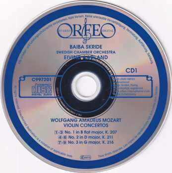 2CD Wolfgang Amadeus Mozart: Violin Concertos Nos. 1–5