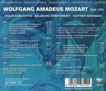5CD/Box Set Wolfgang Amadeus Mozart: Violin Concertos, Salzburg Divertimenti, Haffner Serenade