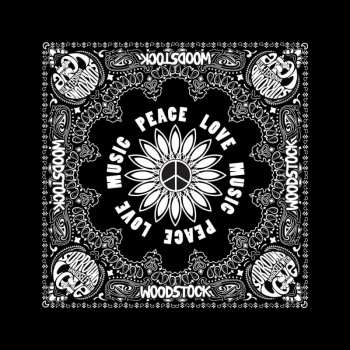 Merch Woodstock: Scarf Peach, Love & Music