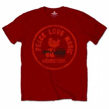 Merch Woodstock: T-shirt Love Peace Music 