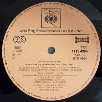 LP Wynton Marsalis: Black Codes (From The Underground)