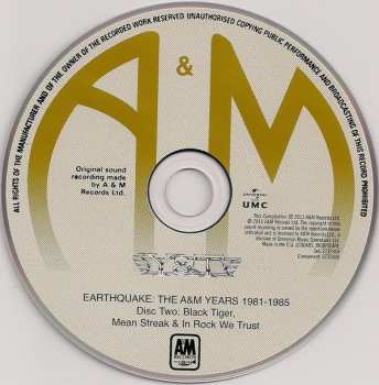 4CD/Box Set Y & T: Earthquake - The A&M Years