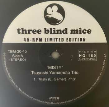 2LP Tsuyoshi Yamamoto Trio: Misty LTD