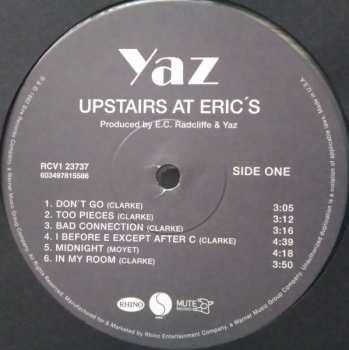 LP Yazoo: Upstairs At Eric's CLR | LTD